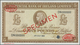 02155 Northern Ireland / Nordirland: Provincial Bank Of Ireland 5 Pounds 1963 TDLR Specimen, P.244s In UNC - Otros & Sin Clasificación