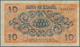 02408 Spain / Spanien: 10 Pesetas 1936 P. 98a, Vertical And Horizontal Folds, Small Restoration At Upper A - Altri & Non Classificati