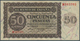 02411 Spain / Spanien: 50 Pesetas 1936 With Cancellation "inutilizado", Regular Serial Number, P. 100s, Fo - Andere & Zonder Classificatie