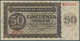 02411 Spain / Spanien: 50 Pesetas 1936 With Cancellation "inutilizado", Regular Serial Number, P. 100s, Fo - Other & Unclassified