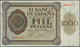 02416 Spain / Spanien: 1000 Pesetas 1936 P. 103a, Horizontal And Vertical Fold, A 1mm Tear At Lower Border - Other & Unclassified