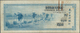 02477 Tahiti: 1000 Francs ND(1943) P. 18b, Used With Folds, Stain Of Paper Clip At Upper Left, Black Overp - Altri – Oceania