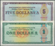 02614 Vietnam: 1 Dollar And 5 Dollars Foreign Exchange Cerificates 1981, P.FX8b, 9b In UNC (2 Pcs.) - Vietnam