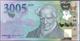 02641 Testbanknoten: HYBRID Test Note Leonhard Kurz Germany "3005 Alex" With Portrait "Alexander Humbold", - Specimen