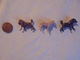 Vintage - 3 Mini Figurines Animaux - 2 Chiens 1 Cheval - Autres & Non Classés