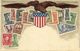 United States Of America, Stamp Collection, Coat Of Arms (1899) Postcard - Briefmarken (Abbildungen)