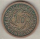 Allemagne, 10 Rentenpfennig 1923 G (KARLSRUHE) - 10 Rentenpfennig & 10 Reichspfennig