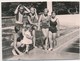 REAL PHOTO Ancienne Swimsuit  Kids Boys Girls On Pool Beach Enfants Fillettes Garcons Sur Piscine Plage Old Orig - Autres & Non Classés