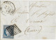 1851 - CERES 25C Sur LETTRE LSC De LE NEUBOURG (EURE) Avec GRILLE - IND 15 - 1849-1850 Ceres