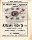 33- BORDEAUX- 75-PARIS- CATALOGUE A. BOAKE ROBERTS- CHIMISTES -STRATFORD LONDRES- J. ABRARD- CHIMIE CHIMISTE 1895 - Ambachten