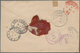 05026 Brunei: 1912, 10 C Purple/yellow, Vertical Pair As Multiple Franking On Registered Cover With Violet - Brunei (1984-...)