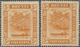 05028 Brunei: 1916, 'Huts And Canoe' 5c. Orange With RETOUCHED '5c' Mint Lightly With Small Creases, With - Brunei (1984-...)