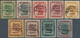 05031 Brunei: 1922 Malay-Borneo Exhibition Complete Set Of Nine Including 25c. And $1 With Variety Broken - Brunei (1984-...)