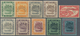 05035 Brunei: 1924/1933, 'Huts And Canoe And Water Village' Ten Different Stamps Perforated SPECIMEN, Mint - Brunei (1984-...)