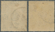 05036 Brunei: 1924/1933, 'Huts And Canoe' 5c. Orange And 5c. Brown Both With Variety 'RETOUCHED 5c', Very - Brunei (1984-...)