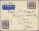 05049 Brunei: 1938, 2 X 25 C Slate-purple, Multiple Franking On Double Rate Imperial Airways Airmail Cover - Brunei (1984-...)