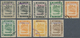 05052 Brunei: Japanese Occupation, 1942, 1 C. With Violet Ovpt. (2), With Red Ovpt., 2 C. Green, 2 C. Oran - Brunei (1984-...)