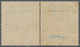 05055 Brunei: 1942, Blue Overprint: Horizontal Pair With Left Double Ovpt. (one Inverted) And Right Normal - Brunei (1984-...)