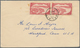 05098 Brunei - Stempel: 1938, 6 C Scarlet, Horizontal Pair As Multiple Franking On Cover With Single Circl - Brunei (1984-...)