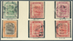 05109 Brunei - Stempel: MUARA (type D3): 1910/17, 15 `bush Huts And Canoe' Stamps With Good To Fine Cancel - Brunei (1984-...)