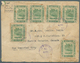 05124 Brunei - Stempel: TUTONG (type D2): 1923 (30.4.), `bush Huts And Canoe' 1c Green Six Singles Used On - Brunei (1984-...)