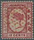 05136 Labuan: 1879, 12c. Carmine, Wmk CA Over Crown (sideways), Variety "No Right Foot To Second Chinese C - Other & Unclassified