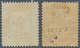 05180 Labuan: 1892, Two Locally Surcharged QV Stamps Incl. 40c. Surch. 'TWO CENTS' (type 11) And 16c. Grey - Other & Unclassified