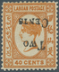 05181 Labuan: 1892 2c. On 40c. Ochre, Variety "Surcharge Inverted", Mounted Mint With Large Part Original - Other & Unclassified