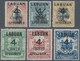 05209 Labuan: 1899, Pictorial And Coat Of Arms Definitives Surcharged '4 CENTS' Complete Set Of 12 Incl. T - Other & Unclassified