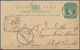 05304 Malaiische Staaten - Straits Settlements: 1896 (19.6.), Stat. Postcard QV 1c. Green Commercially Use - Straits Settlements