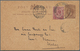 05382 Malaiische Staaten - Straits Settlements: 1924, 2 C Brown KGV Psc Uprated With 6 C Claret KGV From P - Straits Settlements