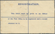 05389 Malaiische Staaten - Straits Settlements: 1927, 10 C Blue KGV Registered Postal Stationery Envelope, - Straits Settlements