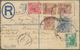 05579 Malaiischer Staatenbund: 1923 (8.8.), Registered Letter 'Tiger' 10c. Blue Uprated With Six Tiger Sta - Federated Malay States