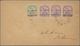 05640 Malaiische Staaten - Johor: 1894, Sultan Abu Bakar Complete Surcharges Set Of Four Used On Local Cov - Johore