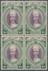 05996 Malaiische Staaten - Kelantan: 1937, Sultan Ismail $1 Violet/blue-green Block Of Four, Upper Stamps - Kelantan