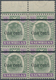 06098 Malaiische Staaten - Negri Sembilan: 1900, Tiger Head 15c. Green/violet Surcharged 'One Cent.' Block - Negri Sembilan