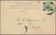 06111 Malaiische Staaten - Negri Sembilan: 1918 (July), Federated Malay States Stat. Postcard Tiger 1c. Su - Negri Sembilan