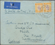 06151 Malaiische Staaten - Negri Sembilan: 1937, 30c. Dull Purple/orange, Two Copies On Airmail Cover "By - Negri Sembilan