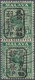 06197 Malaiische Staaten - Negri Sembilan: 1942, JAPANESE OCCUPATION: Coat Of Arms 3c. Green Vertical Pair - Negri Sembilan