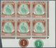06217 Malaiische Staaten - Negri Sembilan: 1949, Arms Of Negri Sembilan $5 Green And Brown Block/6 From Lo - Negri Sembilan