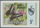 06226 Malaiische Staaten - Negri Sembilan: 1971, Butterfly 5c. 'Parthenos Sylvia Lilacinus' IMPERFORATE PR - Negri Sembilan