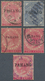 06227 Malaiische Staaten - Pahang: 1889-90 Five Used Stamps Including 1889 2c. Rose And 10c. Slate Optd. T - Pahang