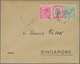 06238 Malaiische Staaten - Pahang: 1897, Attractive Franking On Cover From "PAHANG 25 NO 97" To Singapore - Pahang