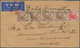 06256 Malaiische Staaten - Pahang: 1934 Airmail Cover From Raub To Hammond River, New Brunswick, Canada By - Pahang