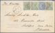 06339 Malaiische Staaten - Penang: 1894, 5c. Blue And Three Copies 1c. Green, 8c. Rate On Cover From "PENA - Penang