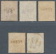 06479 Malaiische Staaten - Perak: 1882-83 Five Stamps QV 2c., Wmk Crown CA, With The Four Different Types - Perak