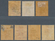 06489 Malaiische Staaten - Perak: 1886-87, Seven Single 2c. Rose With Various "One Cent" Overprints, I.e. - Perak
