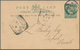 06508 Malaiische Staaten - Perak: 1894, TAPAH: Straits Settlements QV 1c. Green Stat. Postcard Optd. 'PERA - Perak