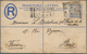 06545 Malaiische Staaten - Perak: 1903, 5c Registered Stat. Envelope (small Stains) Uprated With 8 C Tiger - Perak