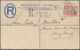 06551 Malaiische Staaten - Perak: 1905 (31.3.), Federated Malay States Registered Letter Tiger 5c. Blue Up - Perak